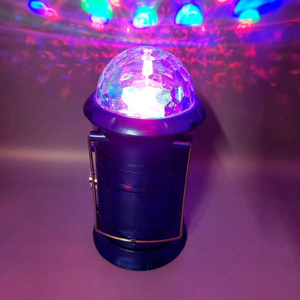 Раздвижной кемпинговый фонарь Magic Cool camping light c диско лампой LL-5801 (3 режима работы, с функцией powerbank)
